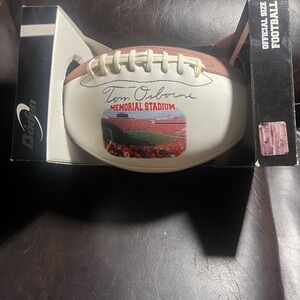 Tom Osborne signed official Nebraska football